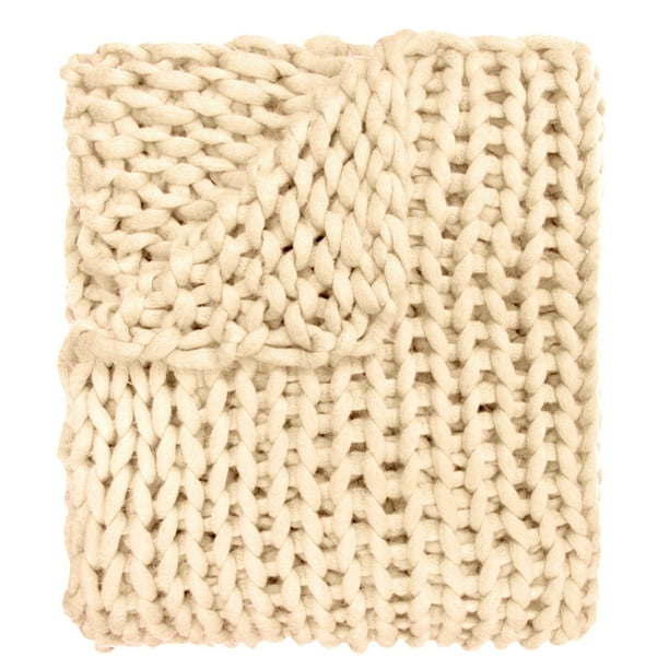 Contemporary Decorative Throw Blanket with Over-Sized Loop Pattern Chunky Knit Aqua by Donna Sharp Throw Blanket Contemporary Decorative Throw Blanket with Over-Sized Loop Pattern Chunky Knit Aqua by Donna Sharp Throw Blanket